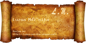 Luzsa Mónika névjegykártya
