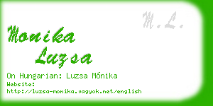 monika luzsa business card